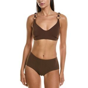 Michael Kors Collection Womens 2Pc French Bikini Set, Brown